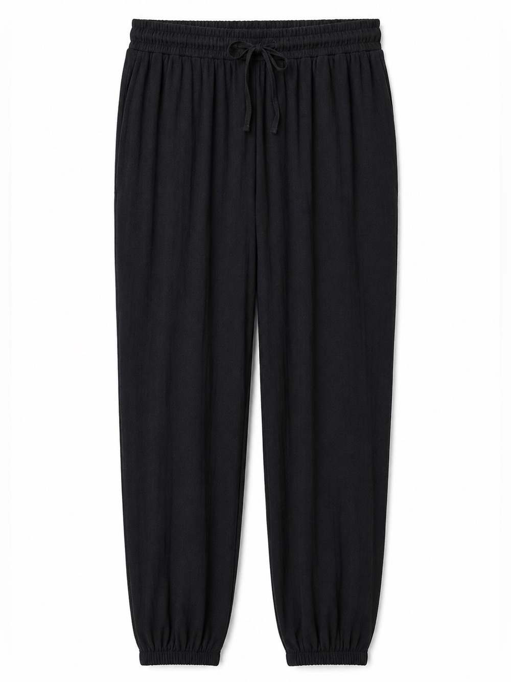 Torrid Black Gauze Jogger Pants Size 3 High Rise Wide Leg Pull On Casual
